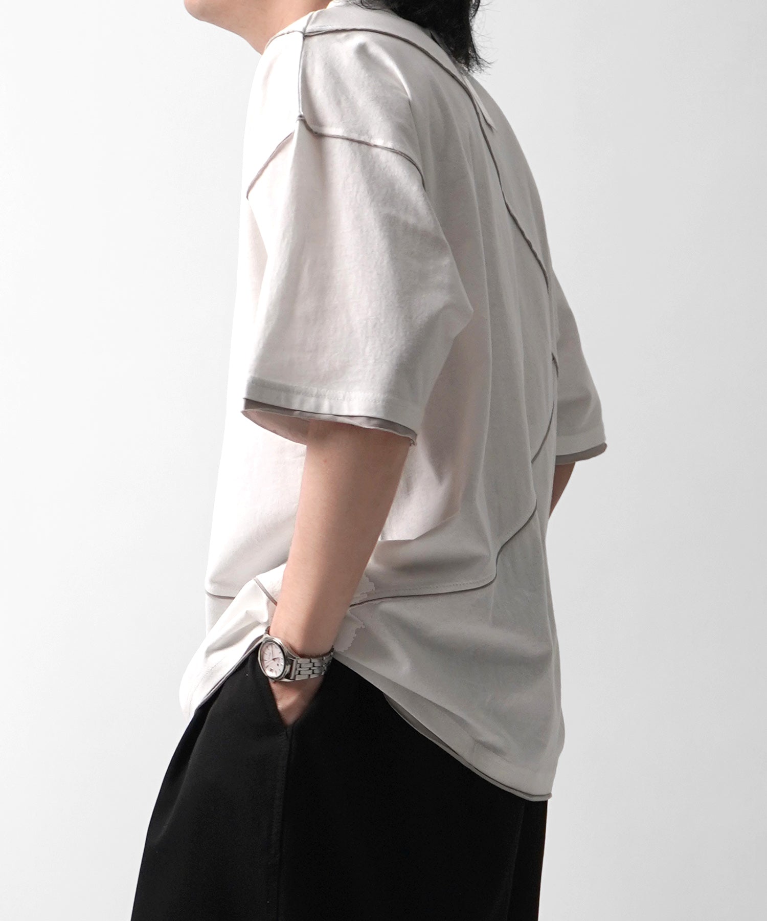 25SS カットオフ switching Tee 切替半袖Tシャツ