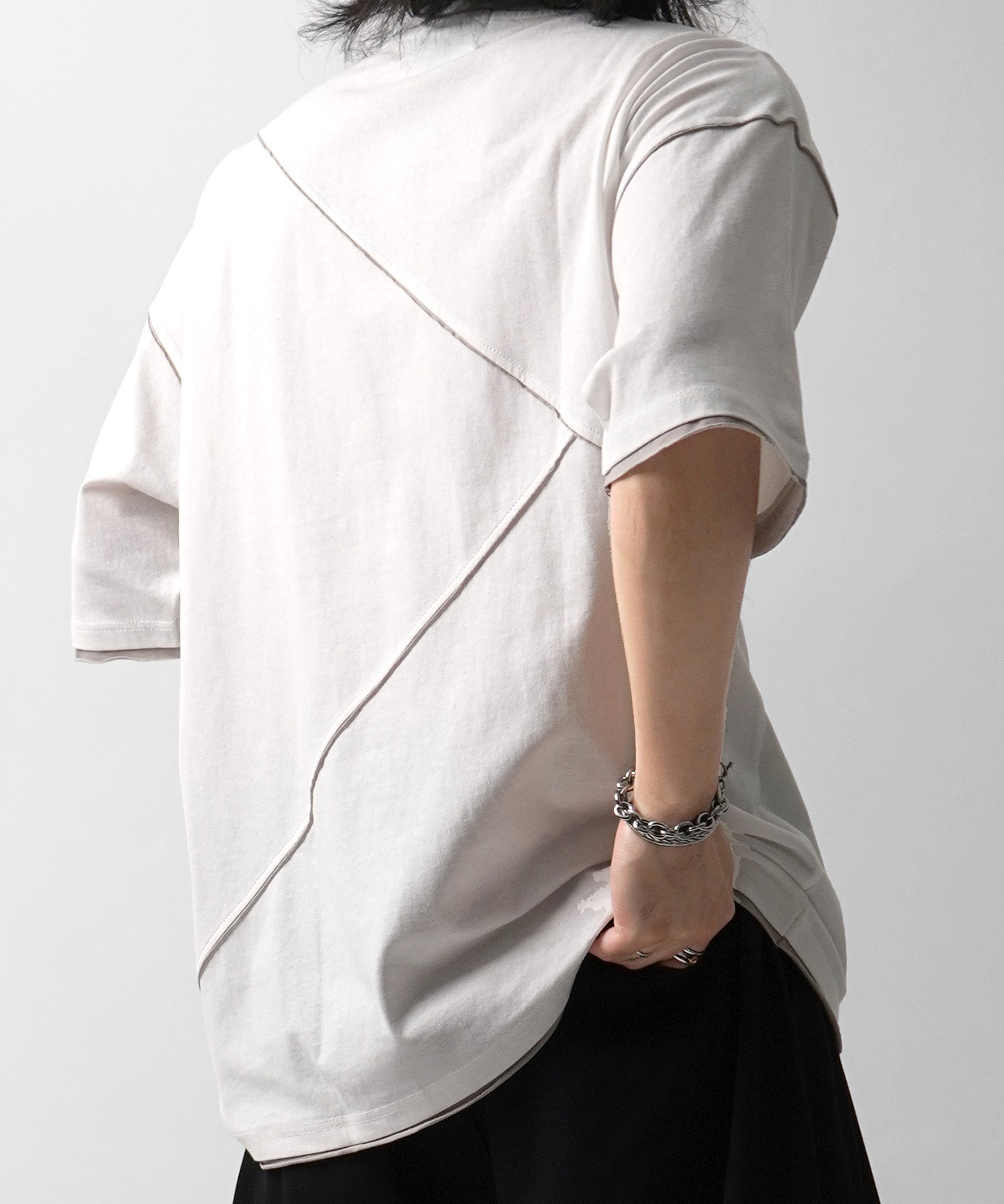 25SS カットオフ switching Tee 切替半袖Tシャツ