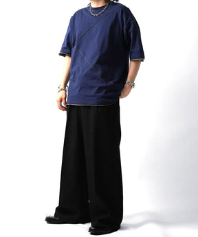 25SS カットオフ switching Tee 切替半袖Tシャツ