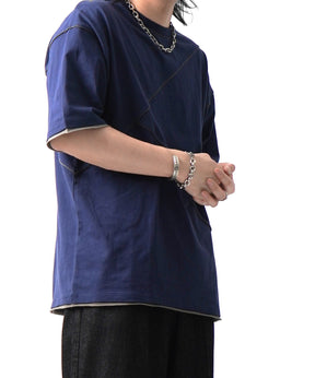 25SS カットオフ switching Tee 切替半袖Tシャツ