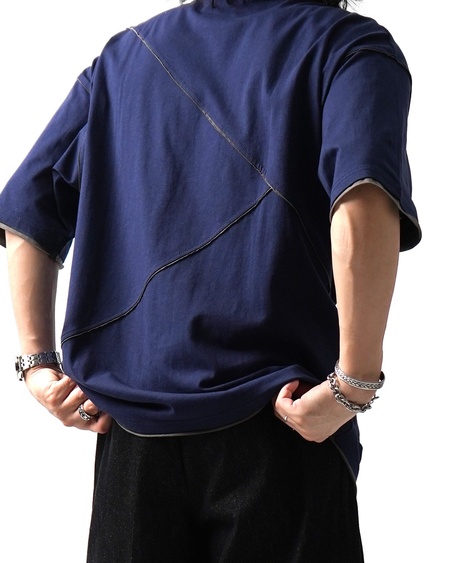 25SS カットオフ switching Tee 切替半袖Tシャツ