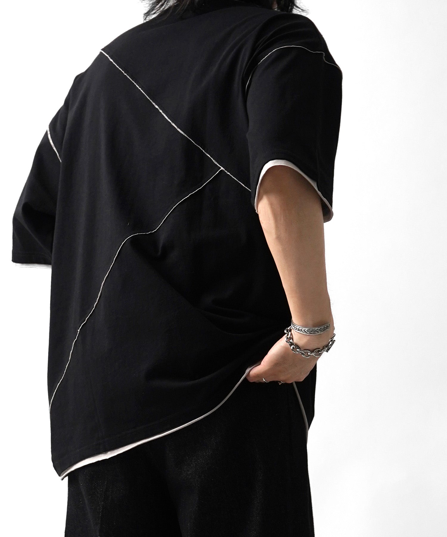 25SS カットオフ switching Tee 切替半袖Tシャツ