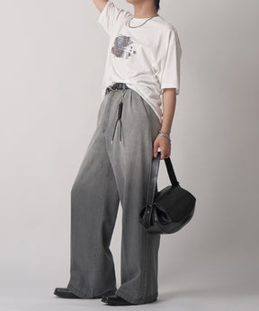 25SS アブストラクトグラフィック箔プリント 半袖Tシャツ