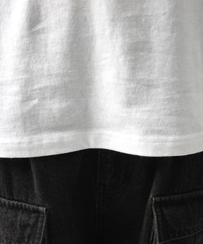 25SS フェードロゴ ボックスシルエット グランジ風 レトロモチーフ バックプリント 半袖Tシャツ
