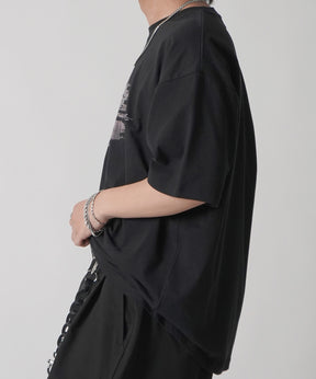 25SS アブストラクトグラフィック箔プリント 半袖Tシャツ