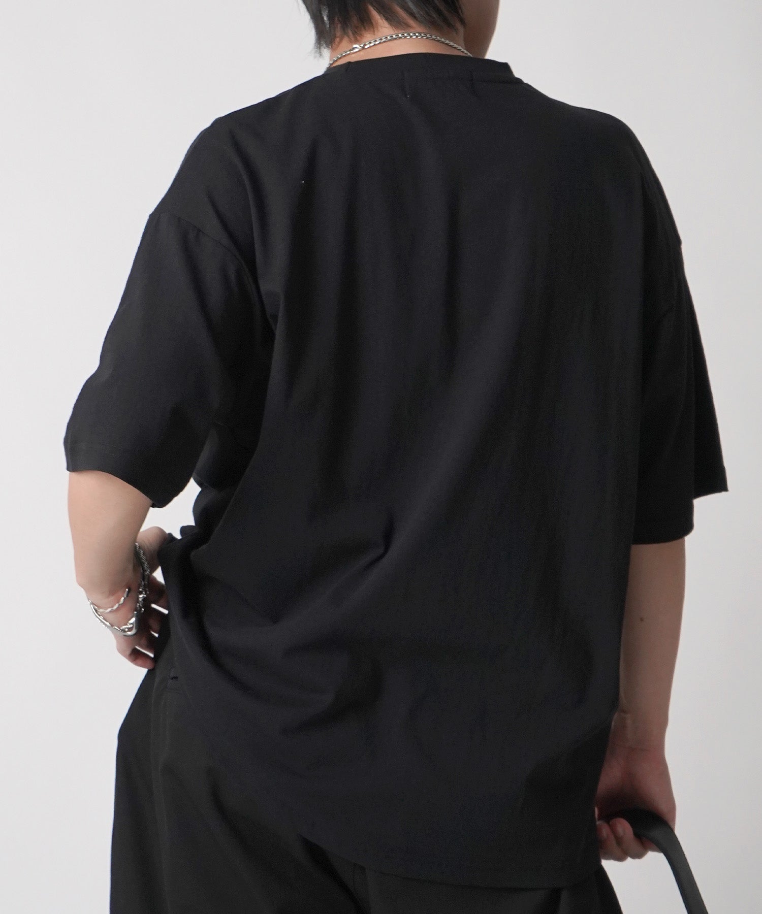 25SS アブストラクトグラフィック箔プリント 半袖Tシャツ