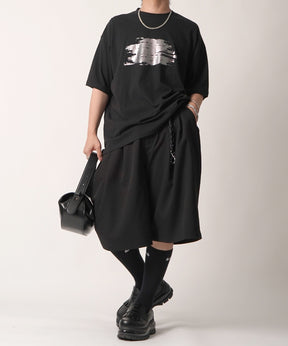 25SS アブストラクトグラフィック箔プリント 半袖Tシャツ