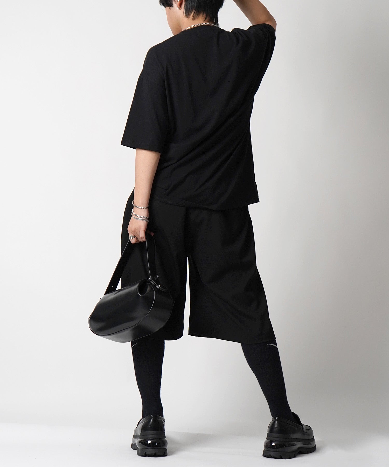 25SS アブストラクトグラフィック箔プリント 半袖Tシャツ