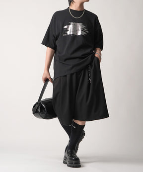 25SS アブストラクトグラフィック箔プリント 半袖Tシャツ