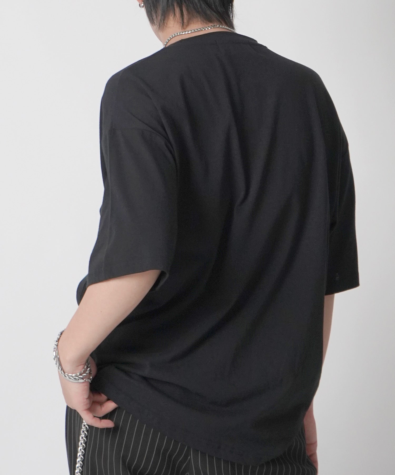 25SS アブストラクトグラフィック箔プリント 半袖Tシャツ