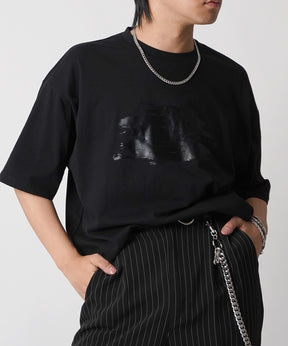 25SS アブストラクトグラフィック箔プリント 半袖Tシャツ