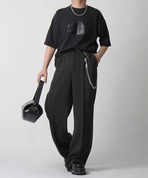 25SS アブストラクトグラフィック箔プリント 半袖Tシャツ