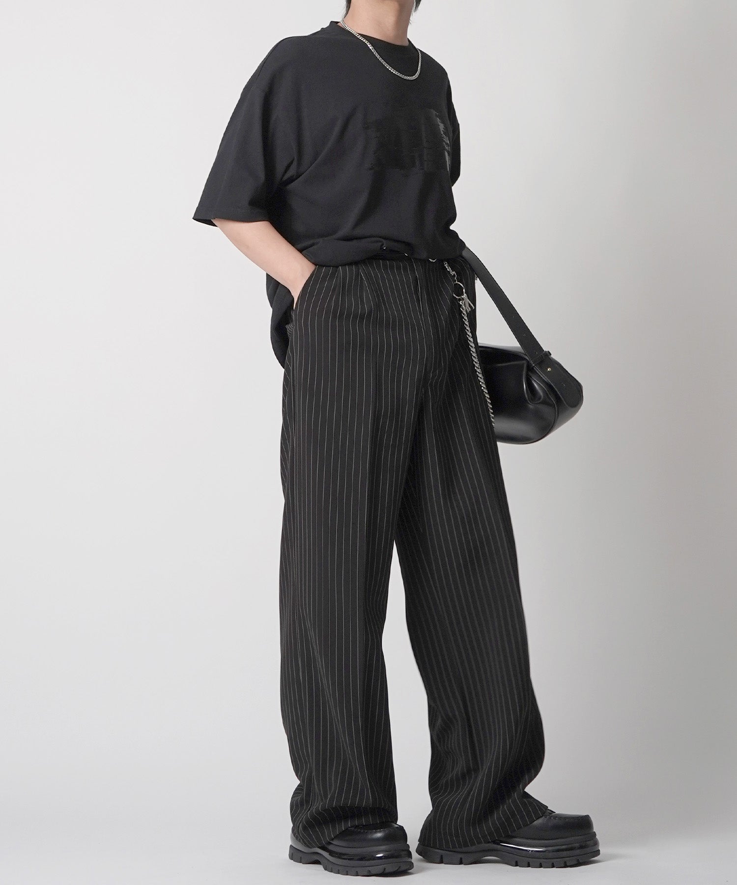 25SS アブストラクトグラフィック箔プリント 半袖Tシャツ