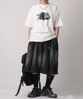 25SS アブストラクトグラフィック箔プリント 半袖Tシャツ