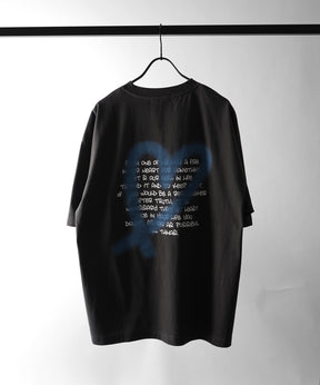 25SS スプレーハート ビッグシルエット バックプリント 半袖Tシャツ ワンポイント