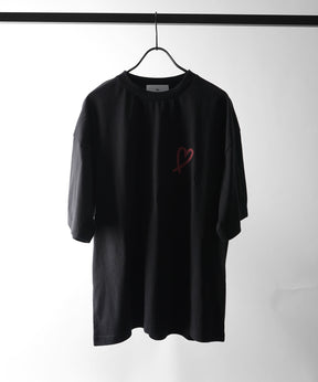 25SS スプレーハート ビッグシルエット バックプリント 半袖Tシャツ ワンポイント