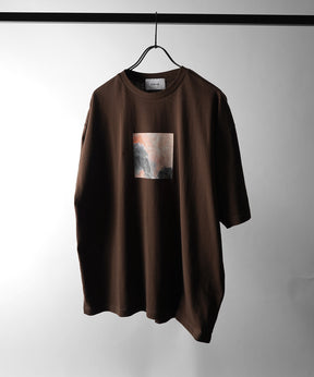 25SS アブストラクト絵画 フロントプリント 半袖Tシャツ