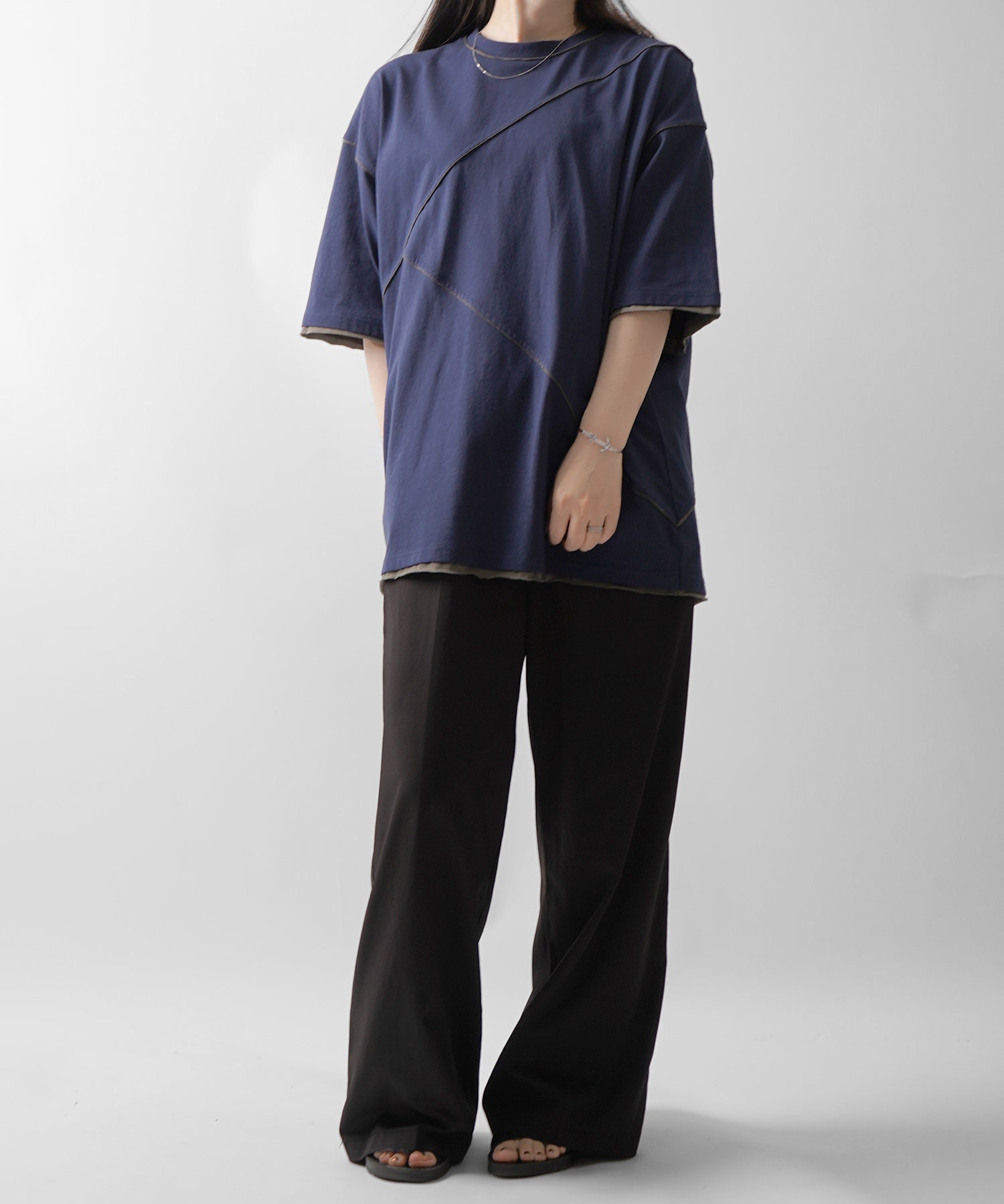 25SS カットオフ switching Tee 切替半袖Tシャツ