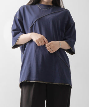 25SS カットオフ switching Tee 切替半袖Tシャツ