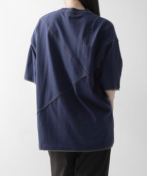 25SS カットオフ switching Tee 切替半袖Tシャツ