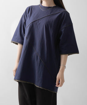 25SS カットオフ switching Tee 切替半袖Tシャツ