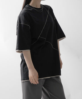 25SS カットオフ switching Tee 切替半袖Tシャツ