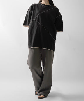 25SS カットオフ switching Tee 切替半袖Tシャツ