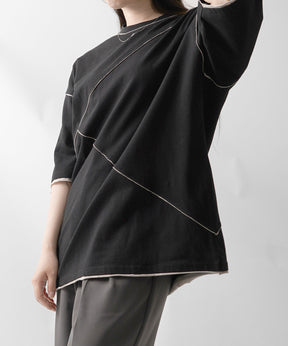 25SS カットオフ switching Tee 切替半袖Tシャツ