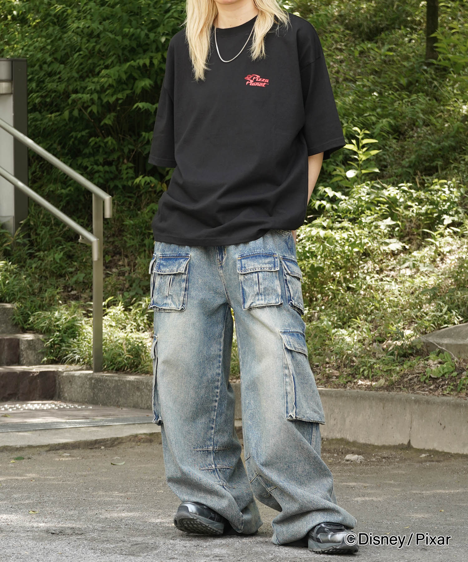 25SS【Disney Pixar / ディズニーピクサー】トイ・ストーリー ビッグシルエット半袖プリントTシャツ カットソー メンズ レディース