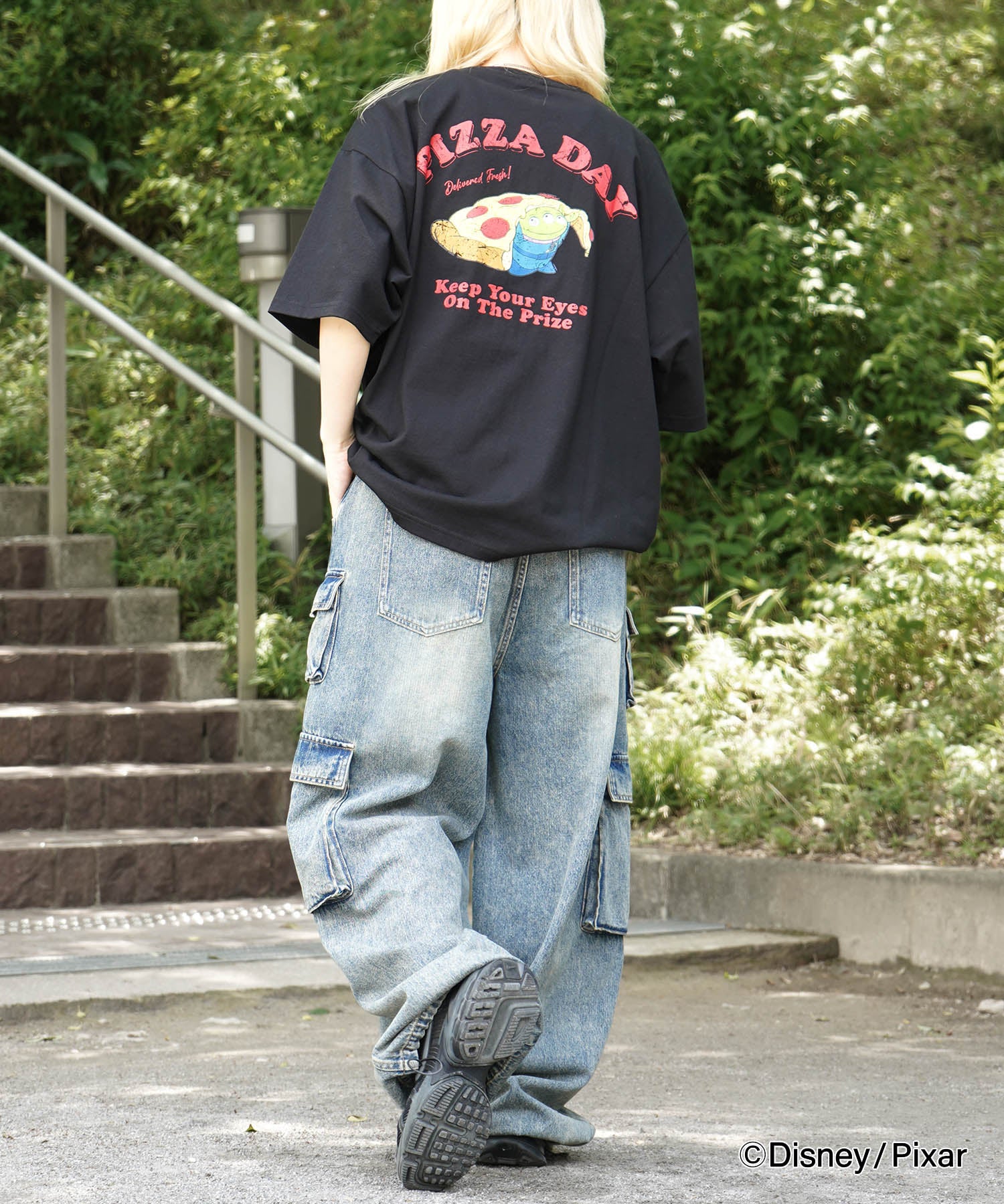 25SS【Disney Pixar / ディズニーピクサー】トイ・ストーリー ビッグシルエット半袖プリントTシャツ カットソー メンズ レディース