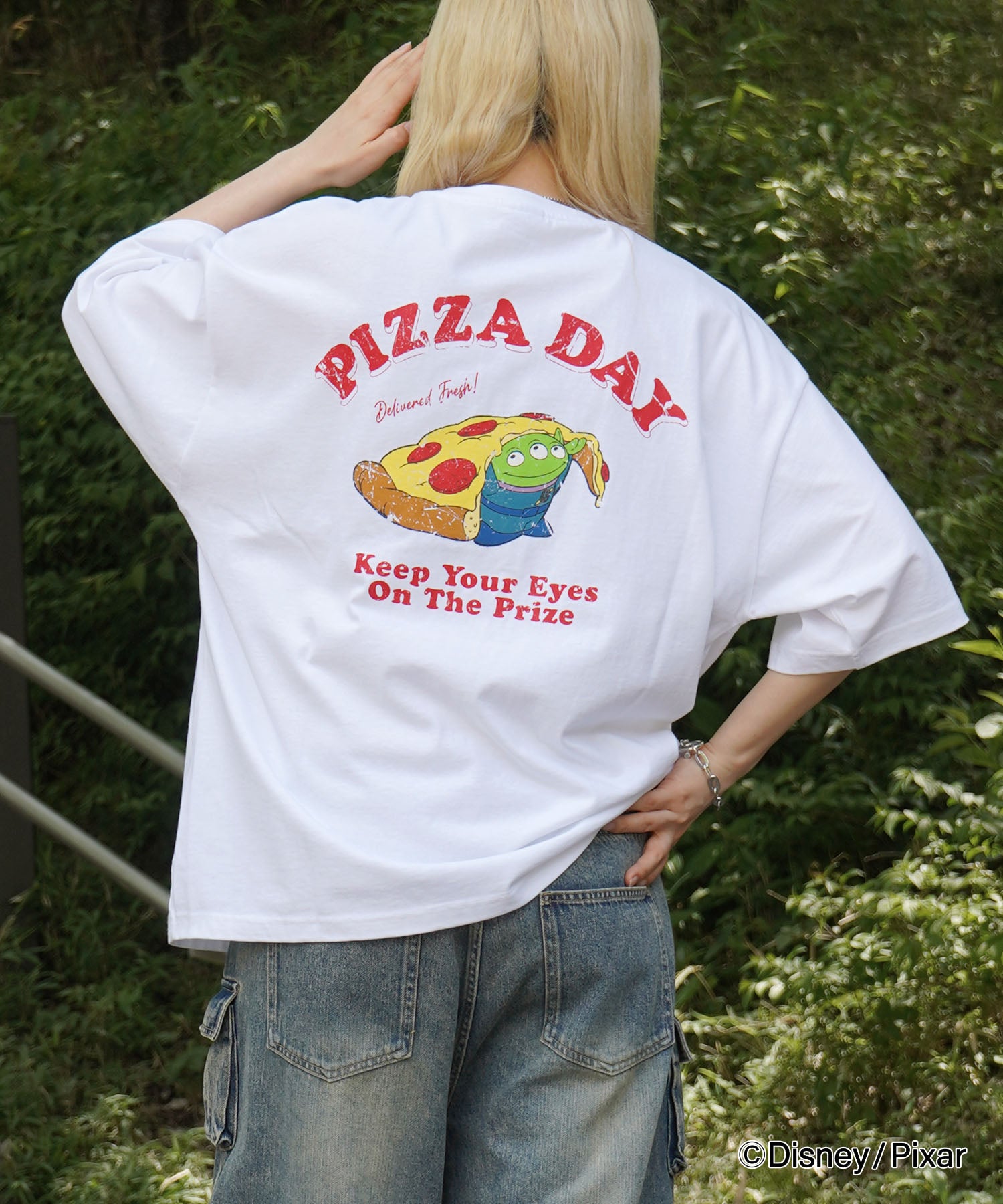 25SS【Disney Pixar / ディズニーピクサー】トイ・ストーリー ビッグシルエット半袖プリントTシャツ カットソー メンズ レディース