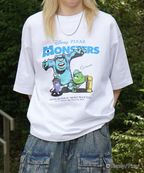 25SS【Disney Pixar / ディズニーピクサー】モンスターズ・インク ビッグシルエット半袖プリントTシャツ