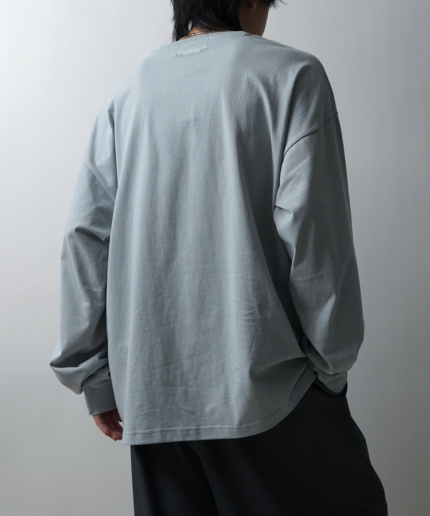 ボックス刺繍 / プリントロゴ ビッグシルエット ロンT カットソー ユニセックス