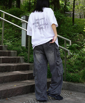 25SS ビッグシルエット プレーティング グラフィック プリント 半袖Tシャツ
