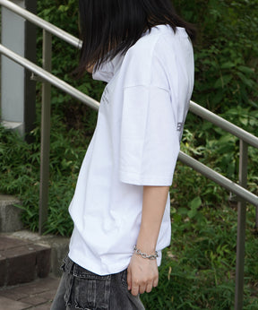 25SS ビッグシルエット プレーティング グラフィック プリント 半袖Tシャツ