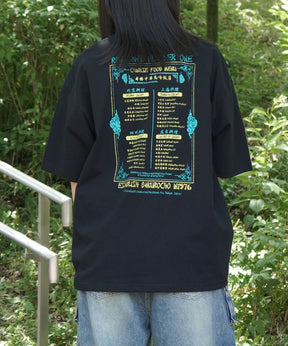 25SS ビッグシルエット "馬喰飯店" 中華メニュー バックプリント半袖Tシャツ