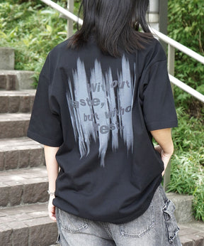25SS ビッグシルエット プレーティング グラフィック プリント 半袖Tシャツ