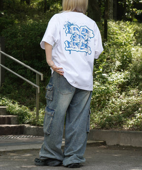 25SS ボックスシルエット スプラッシュ タギング ストリートグラフィック 半袖Tシャツ