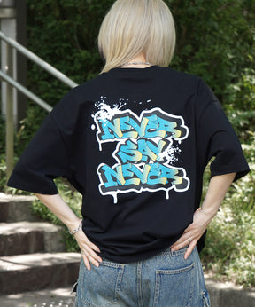 25SS ボックスシルエット スプラッシュ タギング ストリートグラフィック 半袖Tシャツ