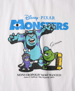 25SS【Disney Pixar / ディズニーピクサー】モンスターズ・インク ビッグシルエット半袖プリントTシャツ