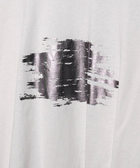 25SS アブストラクトグラフィック箔プリント 半袖Tシャツ