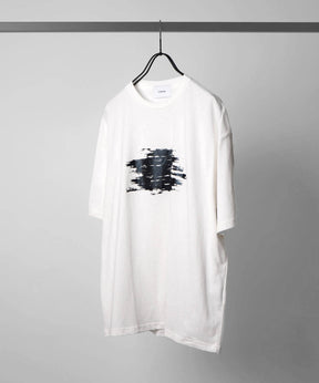 25SS アブストラクトグラフィック箔プリント 半袖Tシャツ