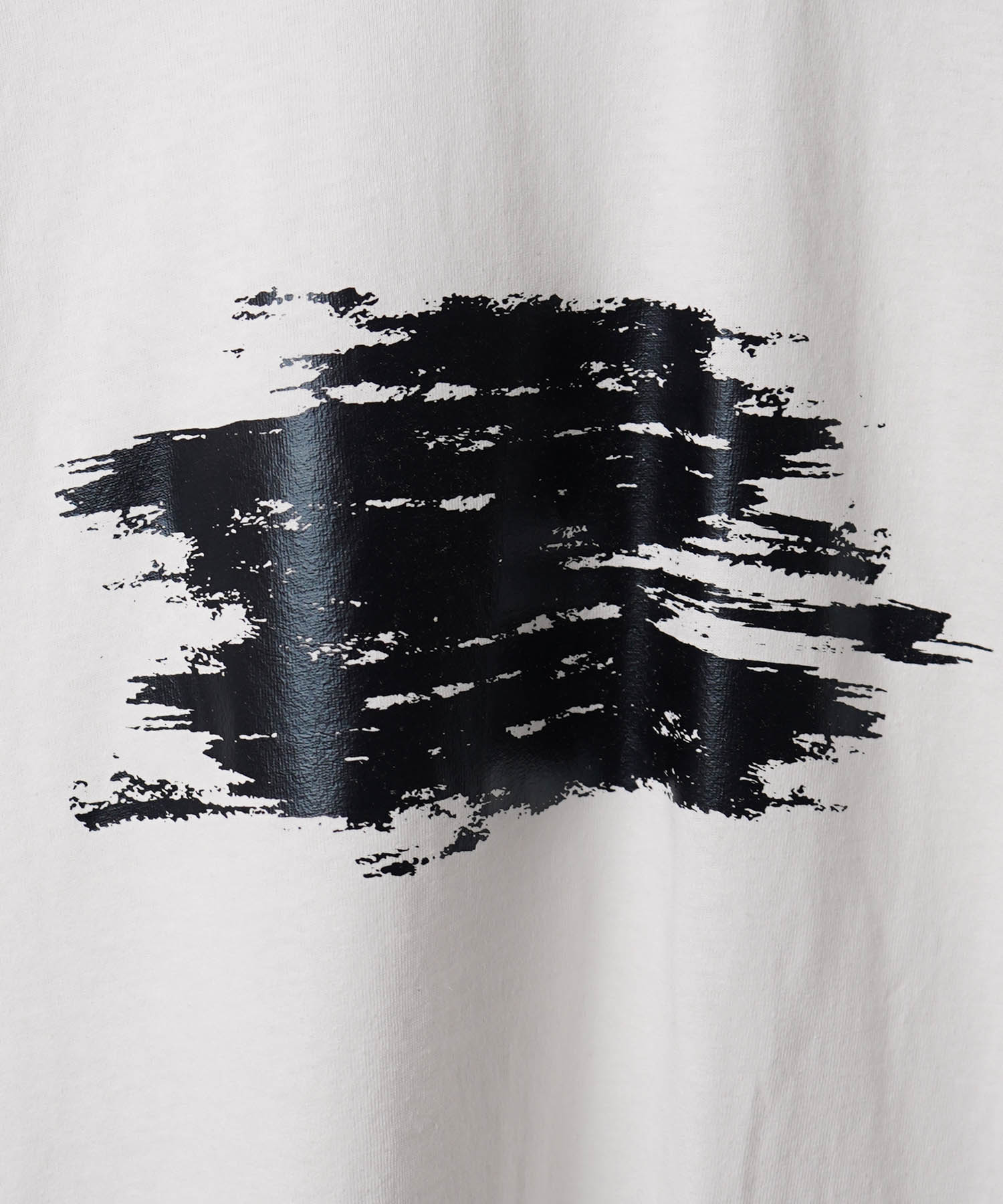 25SS アブストラクトグラフィック箔プリント 半袖Tシャツ