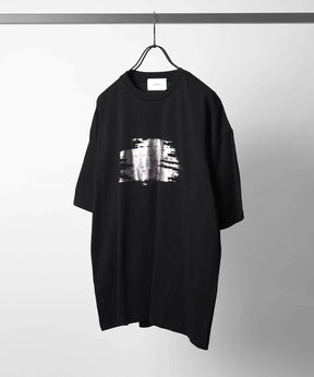 25SS アブストラクトグラフィック箔プリント 半袖Tシャツ
