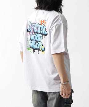 25SS ボックスシルエット スプラッシュ タギング ストリートグラフィック 半袖Tシャツ