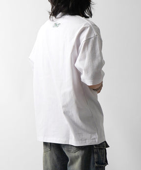 25SS ビッグシルエット 缶詰風イラストプリント 半袖Tシャツ