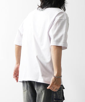 25SS ビッグシルエット 缶詰風イラストプリント 半袖Tシャツ