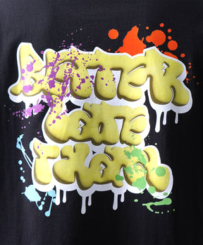 25SS ボックスシルエット スプラッシュ タギング ストリートグラフィック 半袖Tシャツ