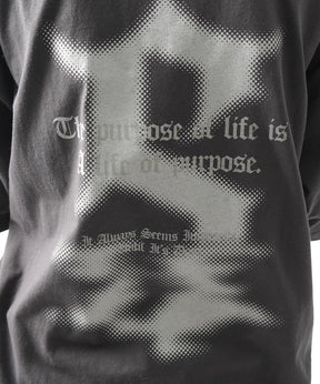 25SS フェードロゴ ボックスシルエット グランジ風 レトロモチーフ バックプリント 半袖Tシャツ