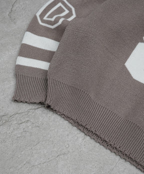 Y2K ロゴ ダメージ加工 Vネック ニット プルオーバー